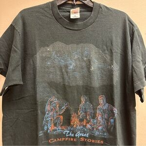 Vintage 90s The Great Campfire Stories Allegany State Park T-shirt Size XL